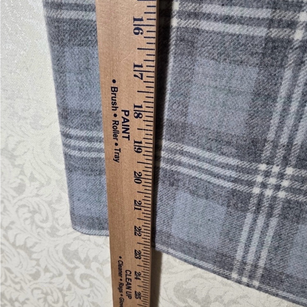 Talbots Blue and Gray Plaid Pencil Skirt - Picture 7 of 7